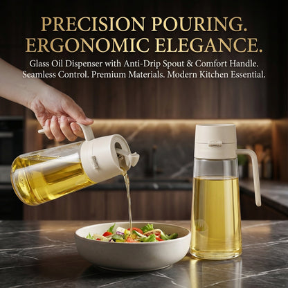 Glass oil dispenser