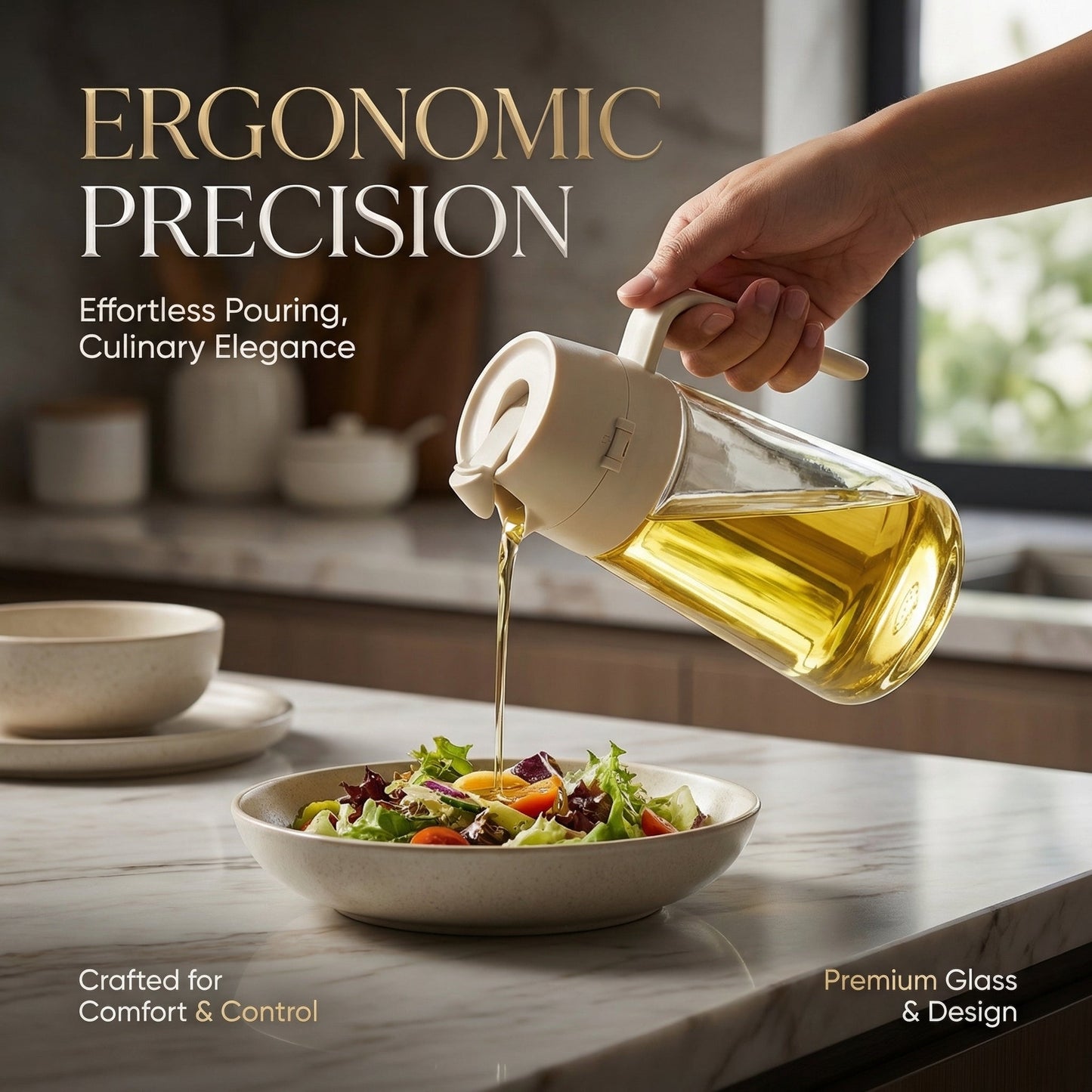 Glass oil dispenser